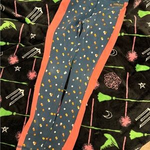 Matilda Jane Blue and Orange Polka Dot Leggings